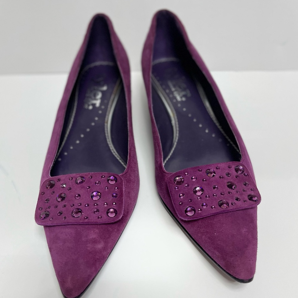 RICHARD TYLER SHOES PURPLE SUEDE / LEATHER